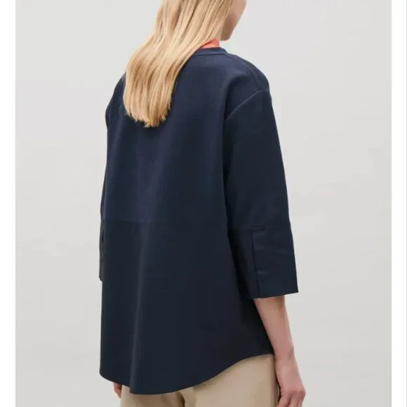 COS Two-Textured Navy Tunic - Small - Picture 2 of 9